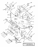 Part Location Diagram of 7075582YP Murray BRACKET DECK LIFT 52