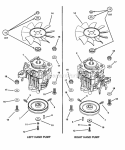 Hydro Pump Assemblies Diagram and Parts List for NZM27611KH  Snapper Lawn Tractor