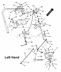 Twin Stick Control Assembly (LH Side) Diagram and Parts List for NZM25613KWV  Snapper Lawn Tractor