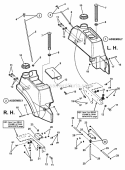 Fuel Tank Assembly (Series 2) Diagram and Parts List for NZMJ25611KH  Snapper Lawn Tractor