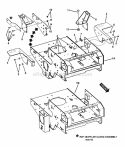 Rear Frame  Tank Brackets Diagram and Parts List for NZMJ25611KH  Snapper Lawn Tractor