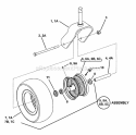 Caster Wheel Assembly Diagram and Parts List for NZMJ25611KH  Snapper Lawn Tractor