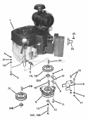 Engine Sub-Assembly Diagram and Parts List for NZMJ25611KH  Snapper Lawn Tractor