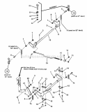 Front Frame Assembly (Deck Lift) Diagram and Parts List for NZMJ25613KH  Snapper Lawn Tractor