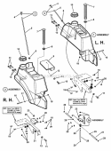 Fuel Tank Assembly Diagram and Parts List for NZM25613KWV  Snapper Lawn Tractor