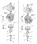 Hydro Pump Assemblies Diagram and Parts List for NZM25613KWV  Snapper Lawn Tractor