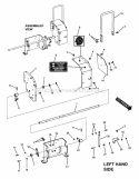 Joystick Control Assembly (L H Side) Diagram and Parts List for NZMJ25613KH  Snapper Lawn Tractor
