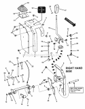 Joystick Control Assembly (R H Side) Diagram and Parts List for NZMJ25613KH  Snapper Lawn Tractor