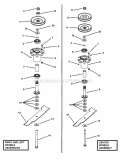 Deck Spindle Assemblies Diagram and Parts List for NZM25613KWV  Snapper Lawn Tractor