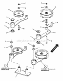 Idler Assemblies Diagram and Parts List for NZM25613KWV  Snapper Lawn Tractor