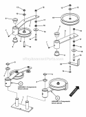 Idler Assembly (73 Deck) Diagram and Parts List for NZMXL32734BV  Snapper Lawn Tractor