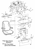 Seat Assembly Diagram and Parts List for NZMXL30614KH  Snapper Lawn Tractor