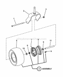Caster Wheel Assembly Diagram and Parts List for NZMXL30614KH  Snapper Lawn Tractor