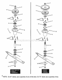 Deck Spindle Assemblies Diagram and Parts List for NZMXL30614KH  Snapper Lawn Tractor