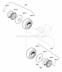 Wheel  Tire Group Diagram and Parts List for P1738EX 1695677 Snapper Snow Blower