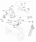 Chute  Rotation Group Diagram and Parts List for P1738EX 1695677 Snapper Snow Blower
