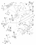 Rear Wheel Brackets Latches Diagram and Parts List for 21406T-2  Snapper Lawn Mower