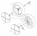 Rear Wheels Diagram and Parts List for 21406T-2  Snapper Lawn Mower