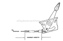 Throttle Controls Diagram and Parts List for 21406T-2  Snapper Lawn Mower