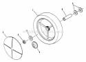 Front Wheels Diagram and Parts List for 21406T-2  Snapper Lawn Mower