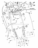 Handles  Controls Diagram and Parts List for 21406T-2  Snapper Lawn Mower