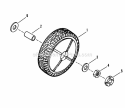 Front Wheels Diagram and Parts List for P21558BV  Snapper Lawn Mower