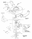 Cutting Deck Blade Interlock Diagram and Parts List for PB21550V  Snapper Lawn Mower