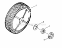 Rear Wheels Diagram and Parts List for PB21550V  Snapper Lawn Mower