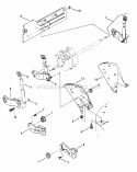 Rear Wheel Brackets Latches Diagram and Parts List for PB21550V  Snapper Lawn Mower