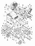 Main Deck Assembly Diagram and Parts List for PP5001  Snapper Dethatcher