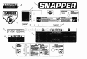 Decals Diagram and Parts List for PL71401KV  Snapper Lawn Mower