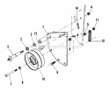 LH Traction Pulley Assembly Diagram and Parts List for PL7140KWV  Snapper Lawn Mower
