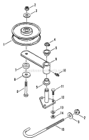 Part Location Diagram of 7041297 Snapper Idler Arm