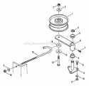 Deck Idler Assembly Diagram and Parts List for PL71404KWV  Snapper Lawn Mower