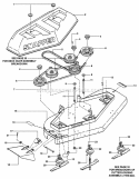 48 Mower Deck Assembly Diagram and Parts List for PL7H1404KWV 80695 Snapper Lawn Mower