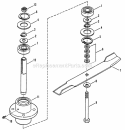 Cutter Housing Assembly Diagram and Parts List for PL7H1404KWV 80695 Snapper Lawn Mower