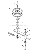 Power Unit Idler Assembly Diagram and Parts List for PL7H140KW 80483 Snapper Lawn Mower