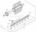 Raking Shaft Assembly Diagram and Parts List for PR5001  Snapper Dethatcher