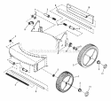 Wheels Guards Axles Diagram and Parts List for D20380  Snapper Lawn Mower