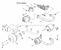 Exhaust Muffler  Engines Diagram and Parts List for 281011BE  Snapper Lawn Tractor