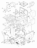Main Case Diagram and Parts List for 281011BE  Snapper Lawn Tractor