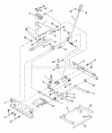 Rails Lift Arms Cam Lift Diagram and Parts List for 281011BE  Snapper Lawn Tractor