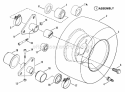 Wheels - Rear Diagram and Parts List for 281011BE  Snapper Lawn Tractor