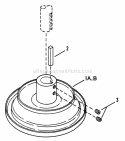 Drive Disc Assembly Diagram and Parts List for 25659BE  Snapper Lawn Tractor