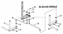 Front End Steering 25 26  28 Models Diagram and Parts List for 25659BE  Snapper Lawn Tractor