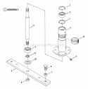 Spindle Diagram and Parts List for 25659BE  Snapper Lawn Tractor