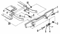 Blade Stop Pedals Diagram and Parts List for 25659BE  Snapper Lawn Tractor