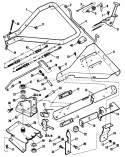 8Hp Handle  Controls Diagram and Parts List for R8001S  Snapper Tiller