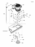 Engine Group Diagram and Parts List for RE100  Snapper Lawn Tractor