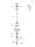 Spindle  Housing Assembly Diagram and Parts List for RE100  Snapper Lawn Tractor
